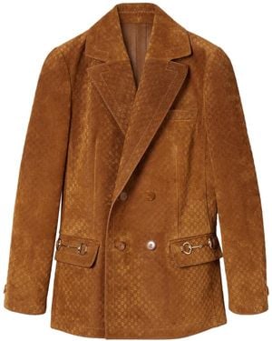 Gucci Gg Suède Blazer - Bruin