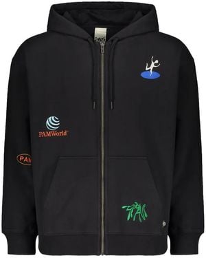 Perks And Mini Embroidery Zip Hoodie - Black