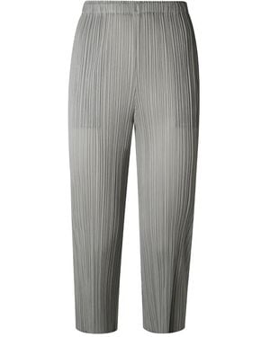 Pleats Please Issey Miyake Plissierte Hose - Grau