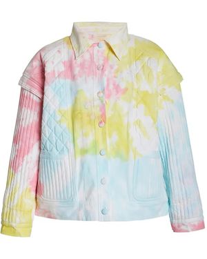 LoveShackFancy Adelade Quilted Twill Jacket - White