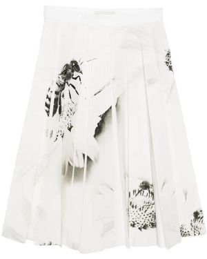 Tory Burch Graphic-Print Skirt - White