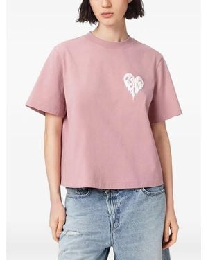 AllSaints Trip Heart-Print T-Shirt - Red