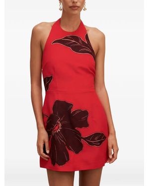 EVER NEW Floral-Print Halterneck Mini Dress - Red