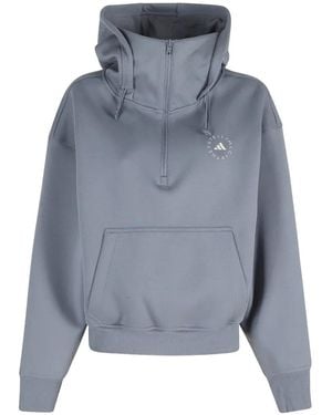 adidas By Stella McCartney Sudadera Con Capucha Y Media Cremallera - Azul