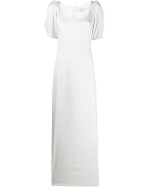 Brock Collection Abito A Righe - Bianco