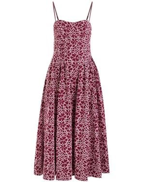 Jonathan Simkhai Floral Guipure-Lace Midi Dress - Purple