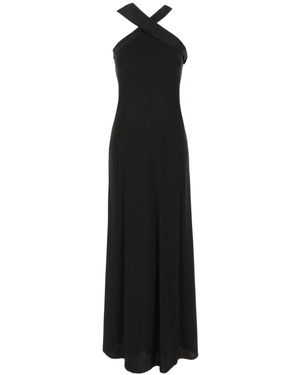 Max Mara Halterneck Maxi Dress - Black