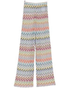 Missoni Zigzag-Knit Trousers - White