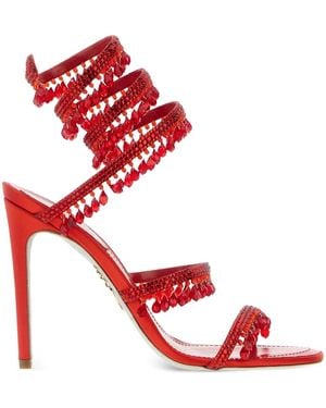 Rene Caovilla Sandales de lustre 'de - Rouge