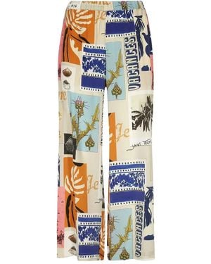 Weekend by Maxmara Geometric-Print Trousers - Blue