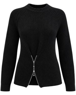 Barbara Bui Gerippter Pullover Mit Reißverschluss - Schwarz
