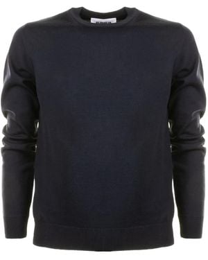 Alpha Studio Crew-Neck Long-Sleeve Sweater - Blue
