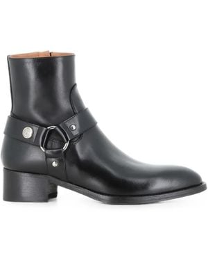 Alberto Fasciani Harness Leather Ankle Boots - Black