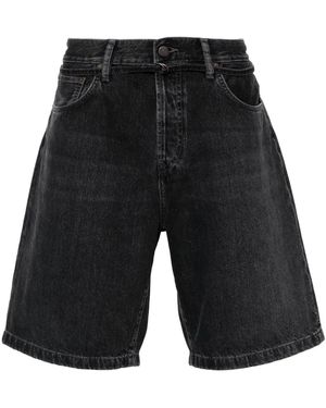 Acne Studios Wide-Leg Denim Shorts - Black