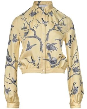 Thom Browne Bird Print Top - Metallic