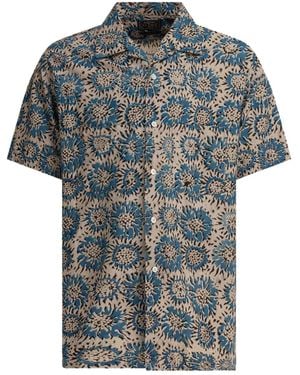Beams Plus Floral-Print Short-Sleeve Shirt - Grey