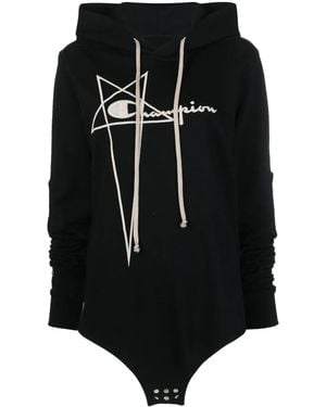 Rick Owens X Champion ロゴ パーカー - ブラック