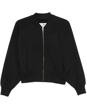 MM6 by Maison Margiela Embroidered-Logo Bomber Jacket - Black
