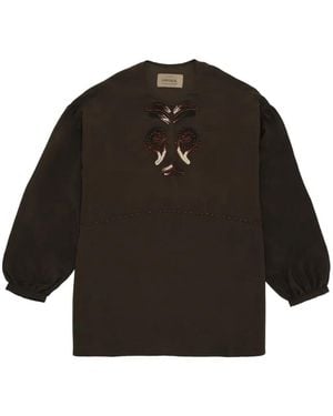 Fortela Allegras Embroidered Blouse - Black