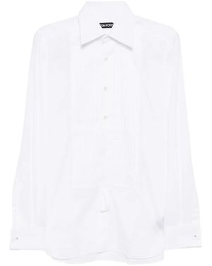 Tom Ford Cocktail Voile Shirt - White