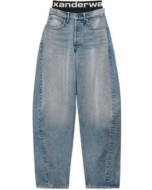 Alexander Wang Jeans Met Wijde Pijpen - Blauw