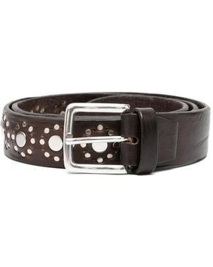 Alberto Luti Studded Belt - Brown