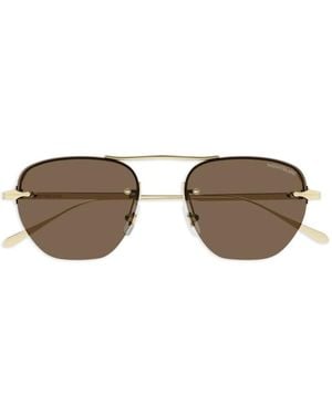 Montblanc Navigator-Frame Sunglasses - Brown