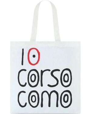 10 Corso Como Logo-Print Tote Bag - White