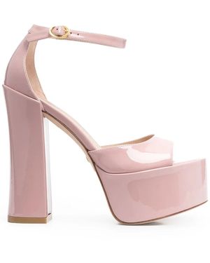 Stuart Weitzman Sandalias Skyhigh con plataforma de 145mm - Rosa