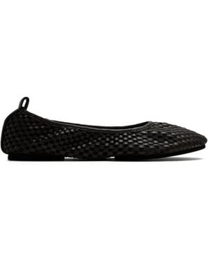 St. Agni Lattice Woven Ballet Flats - Black