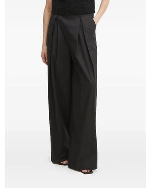 Twinset Pleated High-Waisted Pants - Black