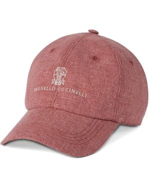Brunello Cucinelli Logo-Embroidered Baseball Cap - Pink
