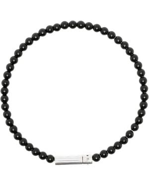 Le Gramme Onyx Beads Bracelet - Metallic