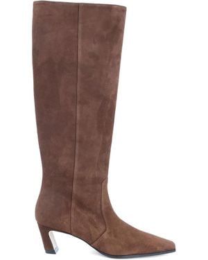 Stuart Weitzman スエードロングブーツ 50mm - ブラウン
