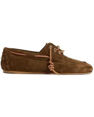 DSquared² University Laced Boat Shoes - Brown