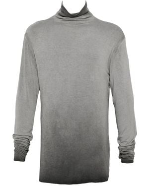 Thom Krom Cold-Dye Turtleneck T-Shirt - Gris
