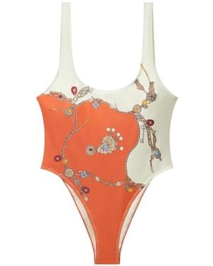 Versace Bañador Estampado - Blanco