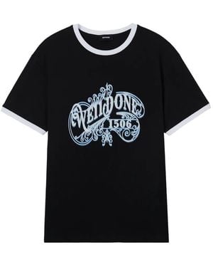we11done Graphic-Print T-Shirt - Black