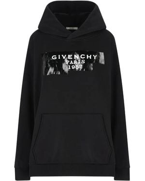 Givenchy Logo-Print Cotton Hoodie - Black