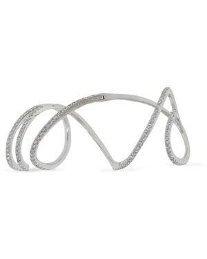 Graziela 18K Mega Swirl Diamond Ring - White