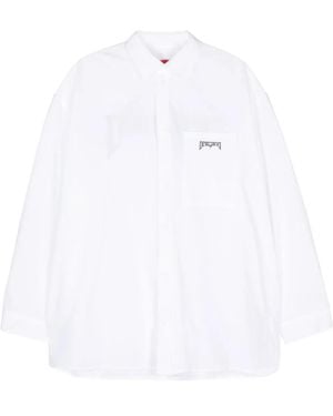 032c Logo-Print Cotton Shirt - White