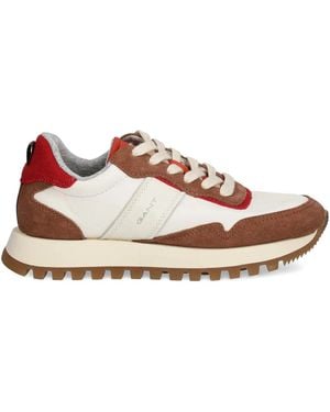 GANT Lace-Up Panelled Trainers - Pink