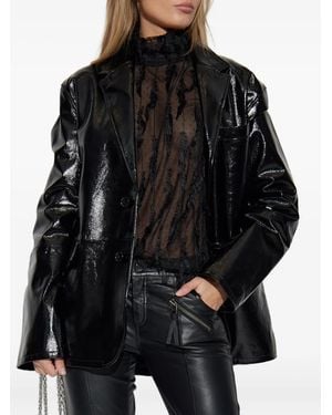 Munthe Fringed Lace Blouse - Black
