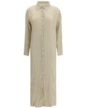 GONGDID DESIGN Button-Up Dress - Natural