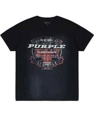 Purple Brand T-Shirt Inside Out - Noir