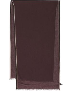 Loro Piana Écharpe Frangée En Cachemire - Marron