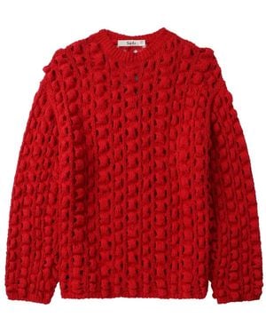 Séfr Bubble-Knit Sweater - Red