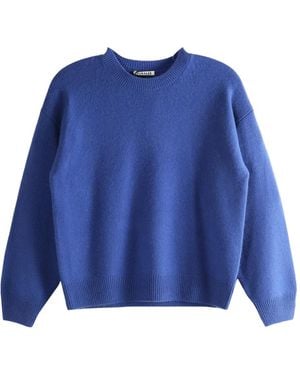 AURALEE Pullover mit Rundhalsausschnitt - Blau