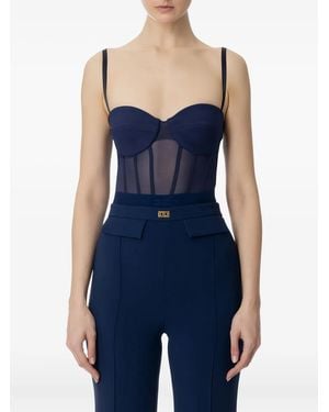 Elisabetta Franchi Crepe Top - Blue