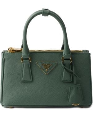 Prada ガレリア ミニバッグ - グリーン